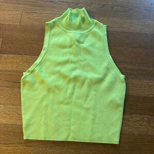 Zara Neon Green Sleeveless Top